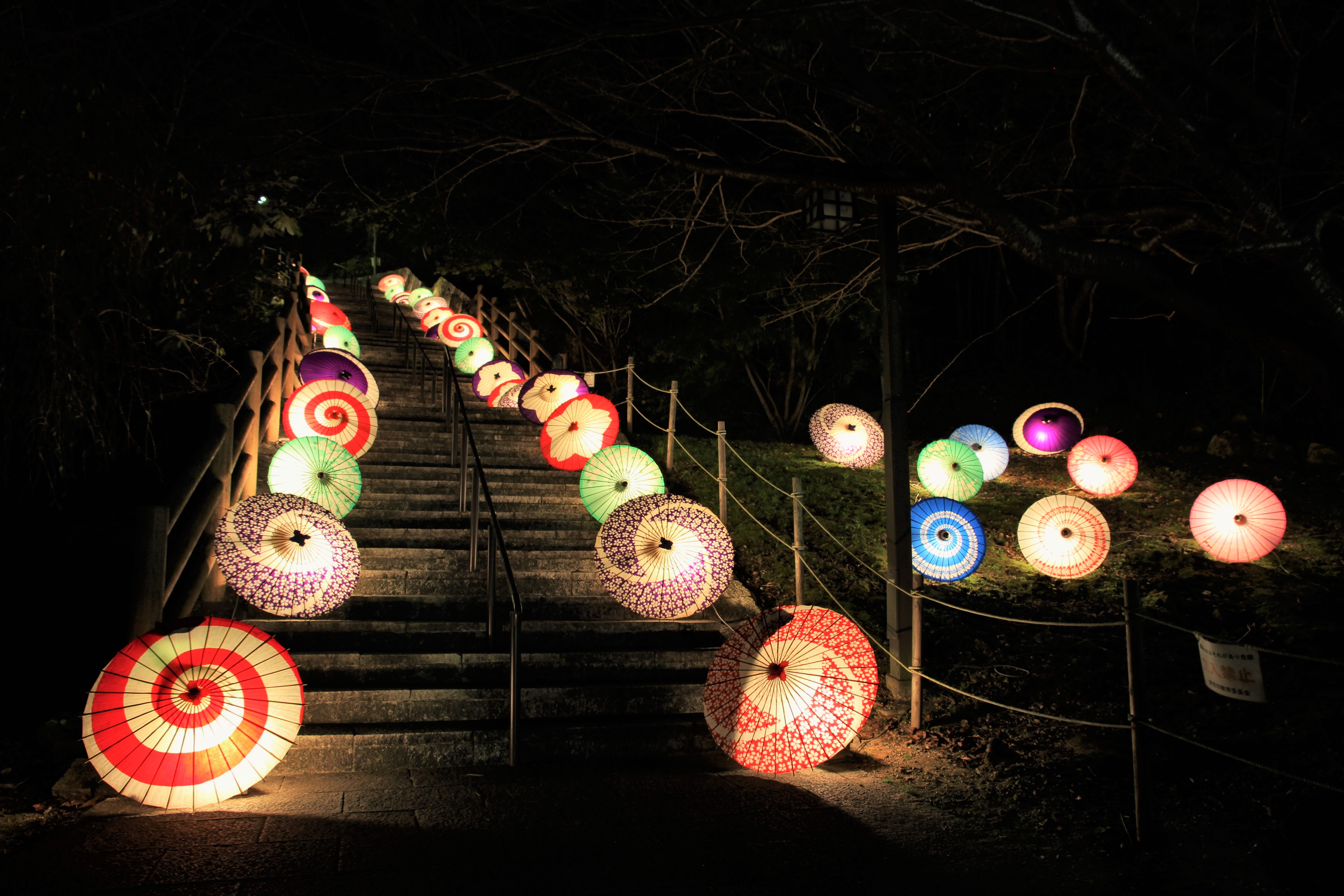 新宮城跡和傘の灯りのイベント